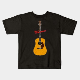 Townes Van Zandt Martin D-35 Acoustic Guitar Kids T-Shirt